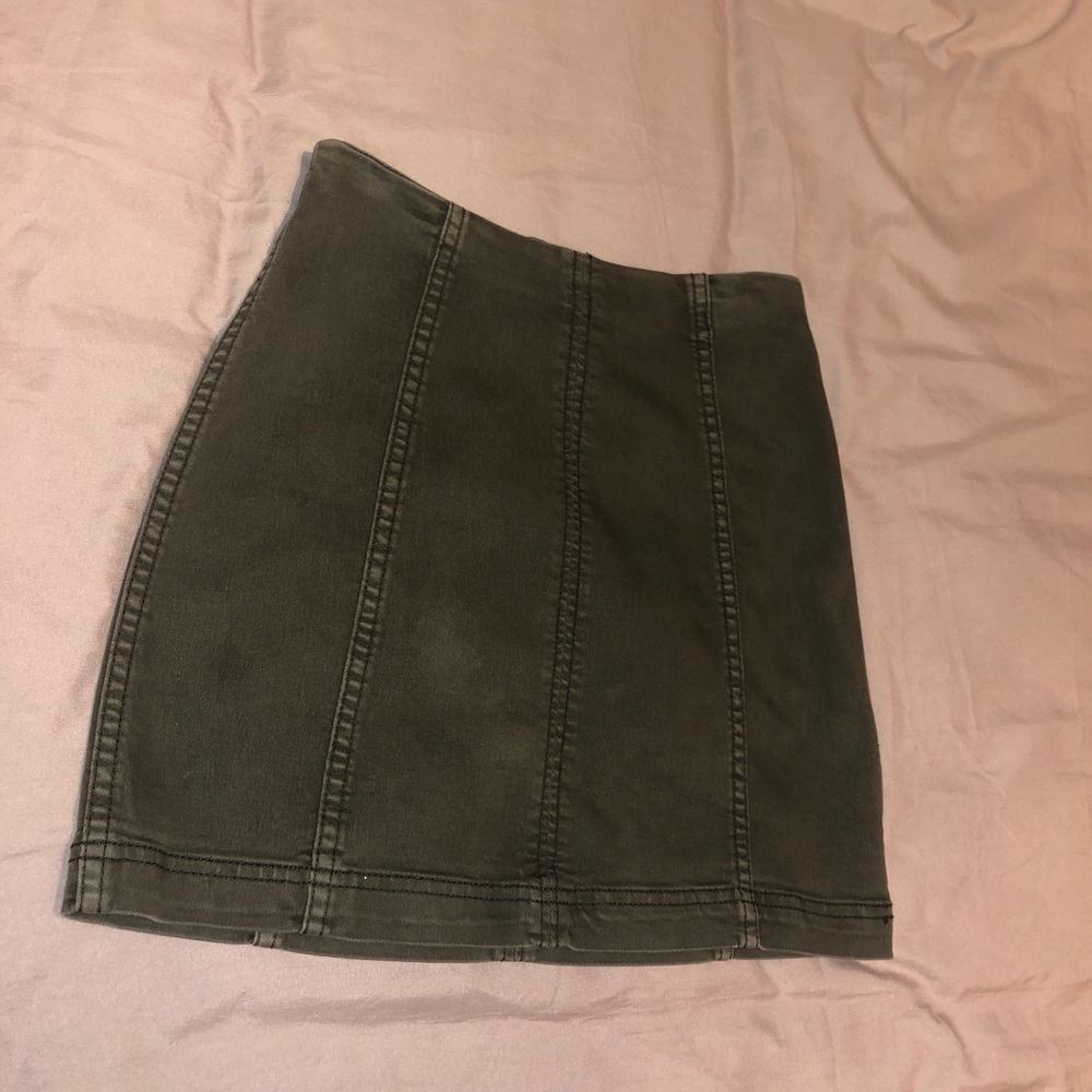 Army Green Free People Skirt